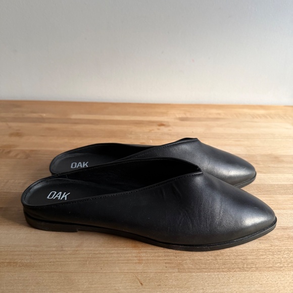 OAK NYC Seeley Mule In Black Leather 37/7 - Picture 4 of 5